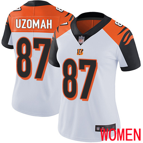 Cincinnati Bengals Limited White Women C J  Uzomah Road Jersey NFL Footballl #87 Vapor Untouchable